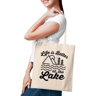 Life Is Better At The Lake Outdoors Summer Fun Tote Bag | Mazezy DE
