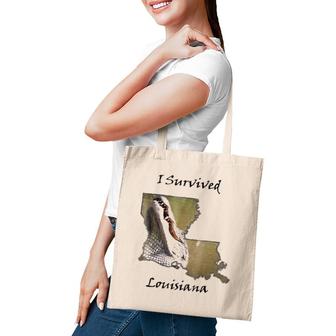 Louisiana Alligator Southern Survival Short Sleeve Tote Bag | Mazezy