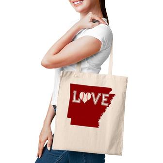 Love Baseball In Arkansas For Baseball Players Coaches Fans Tote Bag | Mazezy