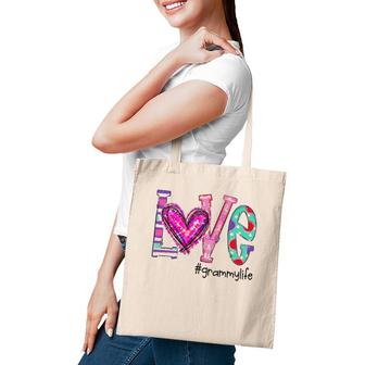 Love Grammy Life Love Grammy Art Valentine Day Lover Gift Tote Bag | Mazezy