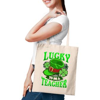 Lucky To Be A Teacher St Patricks Day Teacher Tote Bag | Mazezy