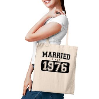 Married Since 1976 Valentines Day Couple Tote Bag | Mazezy