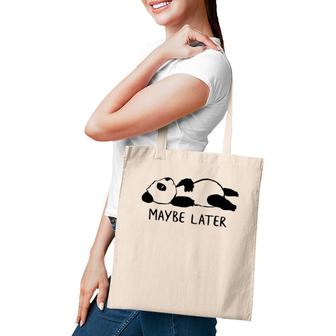 Maybe Later Lazy Sleeping Panda Tote Bag | Mazezy AU