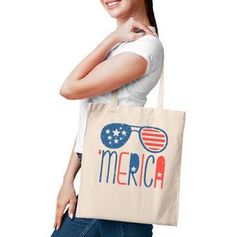 Merica American Flag Aviators Toddler4th July Usa Flag Sunglass Tote Bag | Mazezy