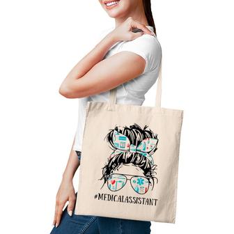 Messy Hair Woman Bun Medical Assistant - Nurse Life Tote Bag | Mazezy CA