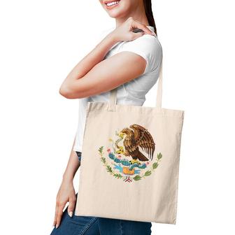 Mexico Independence Eagle Snake Design Cartoon Mexican Raglan Baseball Tee Tote Bag | Mazezy