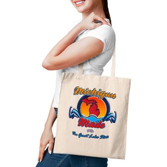 Michigan Made Me The Great Lake State Tote Bag | Mazezy