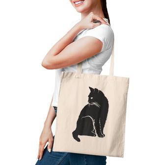 Minimalist Cute Black Cat Owner Feline Art Kitten Lover Premium Tote Bag | Mazezy