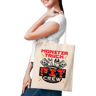 Monster Truck Pit Crew Men Boys Jam Rally Tote Bag | Mazezy