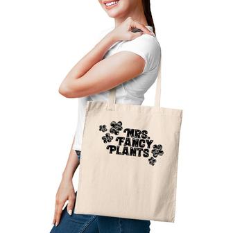 Mrs Fancy Plants With Flowers Decor Tote Bag | Mazezy