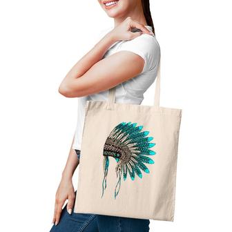 Native American Indian Headdress Costume Jewelry Decor Tote Bag | Mazezy