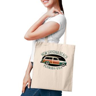 New Smyrna Beach Florida Vintage Surfing Tote Bag | Mazezy