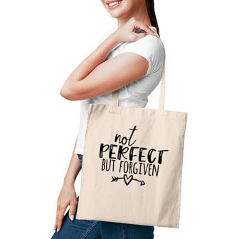 Not Perfect But Forgiven Vintage Tote Bag | Mazezy