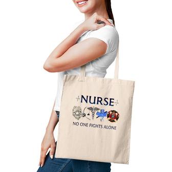 Nurse No One Fights Alone Tote Bag | Mazezy