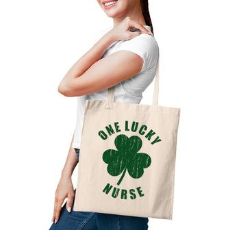 One Lucky Nurse Clover Happy St Patrick's Day Tote Bag | Mazezy