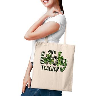 One Lucky Teacher School Teachers Gift St Patricks Day Tote Bag | Mazezy