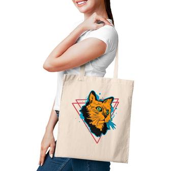 Orange Kitty Cat Tote Bag | Mazezy