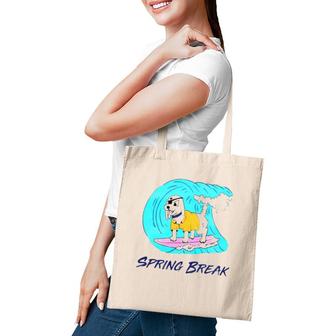 Pirate Dog Spring Break Surfing Dog Beach Vacation Tote Bag | Mazezy