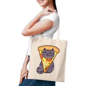 Pizza Cat Foodie Pet Lover Tote Bag | Mazezy