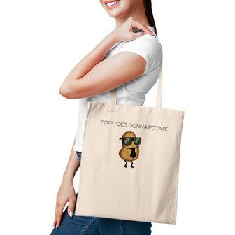 Potatoes Gonna Potate With Sunglasses And Necktie Pun Gift Tote Bag | Mazezy