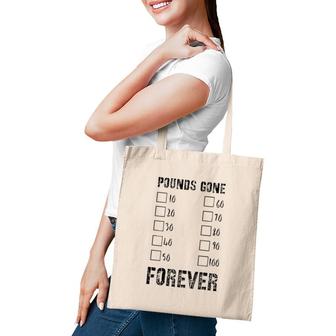 Pounds Gone Forever 10 To 100 Lbs Lost, Track The New You Tote Bag | Mazezy