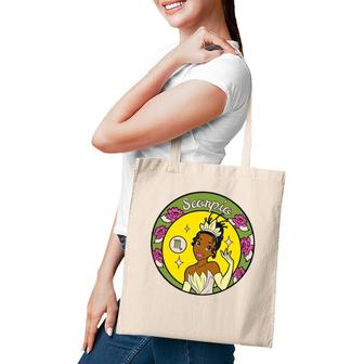 Princess Tiana Scorpio Zodiac Tote Bag | Mazezy