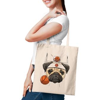 Pug Basketball Dog Lovers Basketball Player Tote Bag | Mazezy
