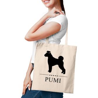 Pumi Black Silhouette Dog Lover Gift Tote Bag | Mazezy