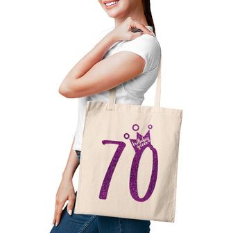 Purple 70Th Birthday 70Th Birthday Queen Tote Bag | Mazezy