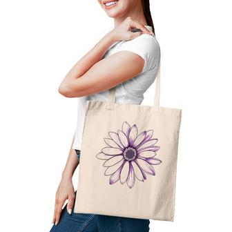 Purple Daisy Flower Lovers Gift Tote Bag | Mazezy