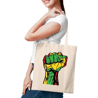 Rasta African Colored Fist Tote Bag | Mazezy