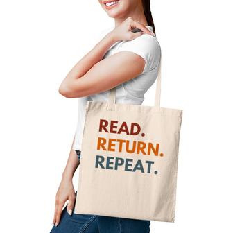 Read Return Repeat, Retro Reading Tote Bag | Mazezy