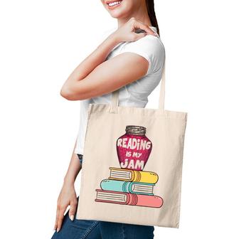 Reading Is My Jam Funny Books Lover Kids Gift Tote Bag | Mazezy
