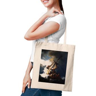 Rembrandt Christ In The Storm On The Sea Of Galilee Tote Bag | Mazezy