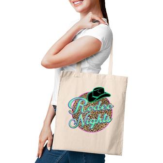 Retro Leopard Cowboy Hat Rodeo Night Western Country Cowgirl Tote Bag | Mazezy