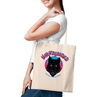 Retro Neon Werewolf Full Moon Witchy Tote Bag | Mazezy