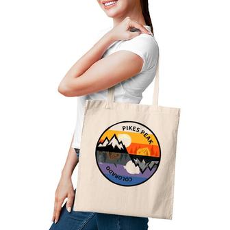 Retro Vintage Pikes Peak, Colorado Souvenir Camping Tote Bag | Mazezy