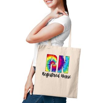 Rn Tie Dye Registered Nurse Colorful Text Tote Bag | Mazezy UK