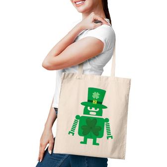 Robot Funny Geeky Leprechaun St Patricks Day Gifts Tote Bag | Mazezy