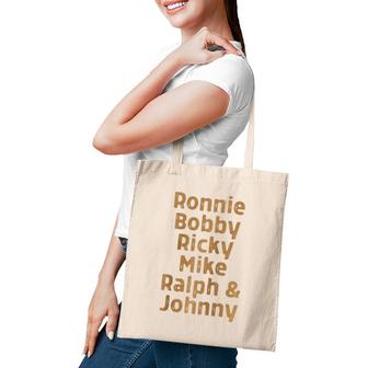 Ronnie Bobby Ricky Mike Ralph And Johnny Melanin Raglan Baseball Tee Tote Bag | Mazezy