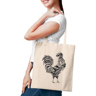 Rooster Chicken Motif Farmer Colorful Farm Animals Chickens Tote Bag | Mazezy
