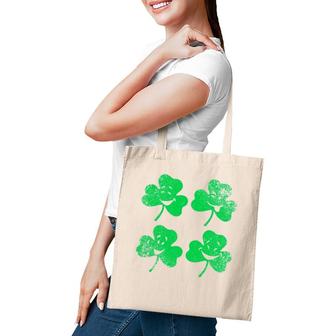 Saint Patrick's Day Clover Four Leaf Shamrock Lucky Tote Bag | Mazezy