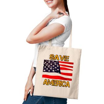 Save America Usa Flag Tote Bag | Mazezy