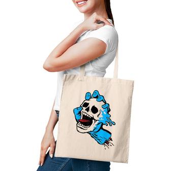 Screaming Skull Hand Tote Bag | Mazezy