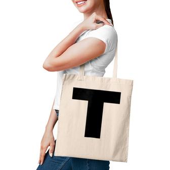 Simple Letter T Tote Bag | Mazezy