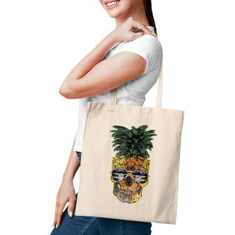 Skull Pineapple Hawaii Aloha Tote Bag | Mazezy