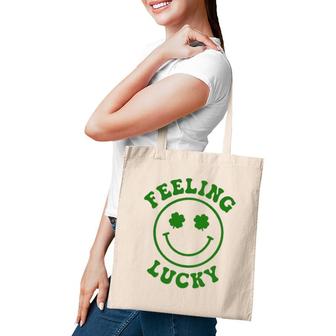 Smile Face Feeling Lucky St Patrick's Day Tote Bag | Mazezy