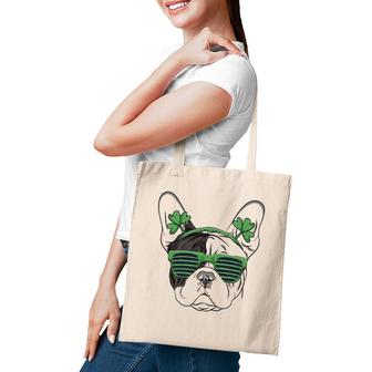 St Patrick's Day French Bulldog Sunglasses Cute Irish Dog Tote Bag | Mazezy