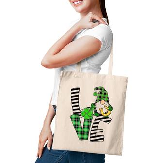 St Patrick's Day Love Gnomes Shamrock Horseshoe Irish Gnome Tote Bag | Mazezy