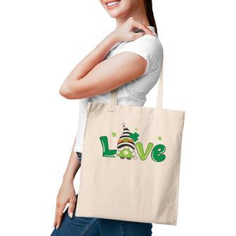 St Patrick's Day Love With Gnome Life Shamrock Happy St Pat Tote Bag | Mazezy
